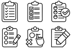 clipboard checklist report survey or agreement vector