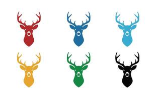 Colorful Deer Head Design vector