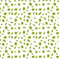 pattern with kiwi fruit on white background. vector