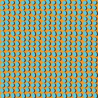 A blue and orange pattern with circles vector