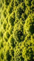 A close up of a green wall with lots of small trees photo