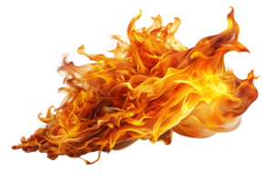 Powerful Flame Burst Against a Transparent Background png