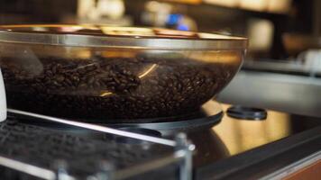 Exploring the process of brewing fresh coffee video