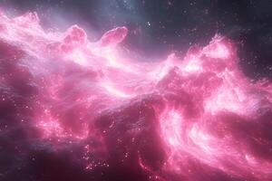 Enchanting Pink Nebula in Deep Space - Cosmic Wonder for Artistic Exploration photo