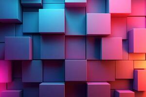 Gradient Abstract 3D Cubes Background for Modern Design and Digital Art Projects photo