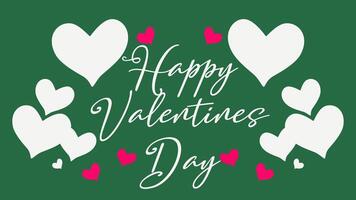 Festive Valentine's Day Greeting with Hearts and Elegant Script vector