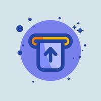 A blue icon with an arrow pointing up vector