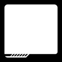 A white square with a black background vector