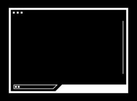 A black and white square with a white border vector