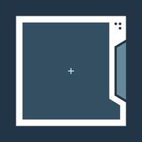 A square with a white square in the middle vector