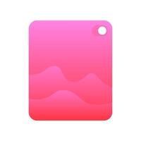 A pink square with a wave pattern on it vector