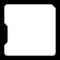 A white square with a black background vector