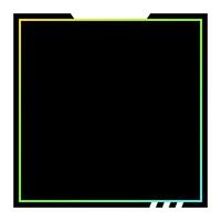 A black square with neon lines on it vector
