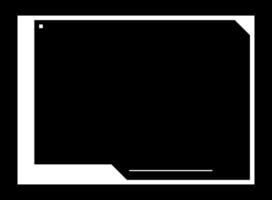 A black and white square with a white border vector