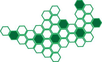 simple abstract dark green color creative geometric hexagon honeycomb polygon pattern vector