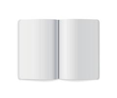 Open Blank White Notebook with Soft Shadows vector