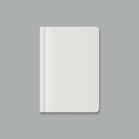 Minimalistic White Notebook on Gray Background vector