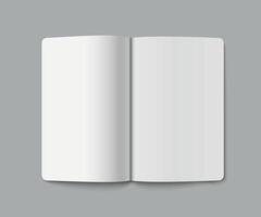 Open Blank Notebook on Gray Background vector