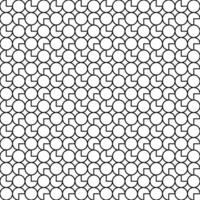 seamless pattern circle and pie shape outline style, illustration vector