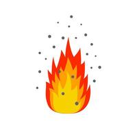 air pollution with fire dust PM2.5 concept vector