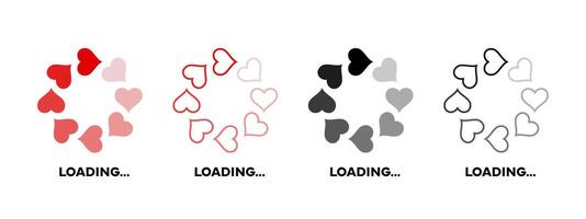 The love level loading. Loading badge vector