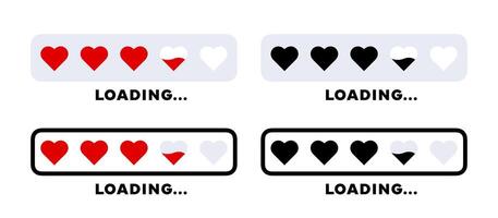 The love level loading. Loading scale vector