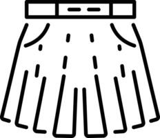 Skirt icon in linear style vector