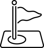 A line style icon of a sports flag vector