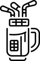 A line style icon of club carrier vector