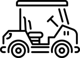 Golf caddy icon in linear style vector