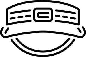 Visor cap icon in linear style vector