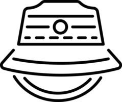 Bucket hat icon in linear style vector