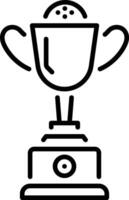 Champion trophy icon in linear style vector