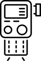 Golf rangefinder icon in linear style vector