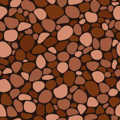 Cobblestone mosaic seamless pattern, brown stone texture. abstract repeat background