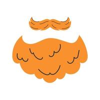 Leprechaun beard and mustache for St. Patrick's Day. illustration. vector