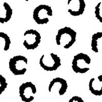 Aesthe Contemporary printable seamless pattern with abstract line, dot, shape brush stroke in black and white colors. Boho background in minimalist style Illustration for wallpaper fabric vector