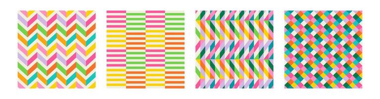 Set off Essential geometric printable seamless pattern with abstract Minimal elegant line form stroke shapes in vibrant colors. Modern simple background in minimalist mid century style wall art vector