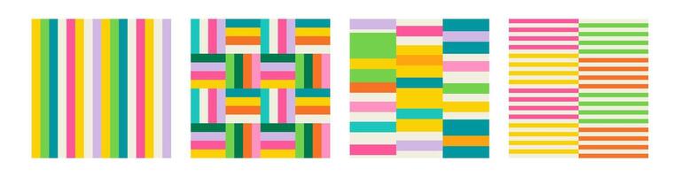 Essentia geometric printable seamless pattern with abstract Minimal elegant line form stroke shapes in vibrant colors. Modern simple background in minimalist mid century style wall art vector