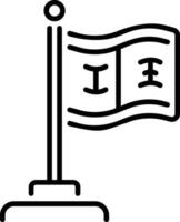 A line style icon of tournament flag vector