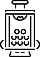 Range ball icon in linear style vector