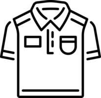 Sports jersey icon in linear style vector