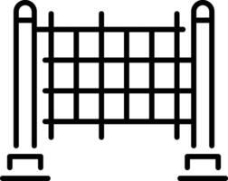 Practice net icon in linear style vector