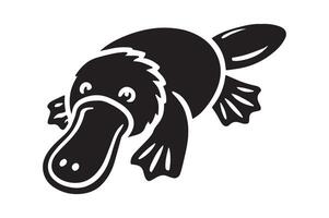 Platypus Silhouette Icon Australian Wildlife vector