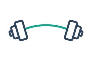 Barbell icon. line icon style. icon related to gym and fitness. gym elements illustration vector