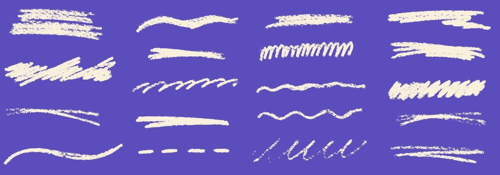 A collection of different brushes and strokes vector