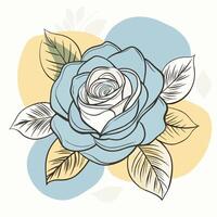 Beautiful blue rose with intricate details and artistic background vector
