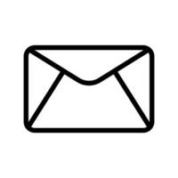 Email icon isolated on white background. Envelope pictogram. Editable stroke vector