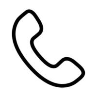Outline phone call icon. Editable stroke. Contact us icon for interface vector