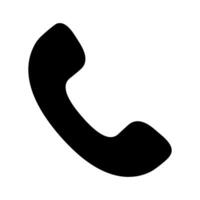 Black phone call icon for website. Contact us icon for interface vector